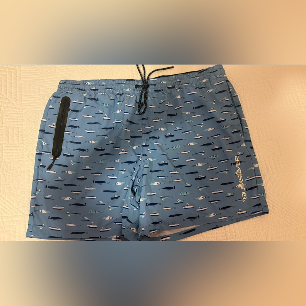 Quiksilver Blue Board Shorts with Quick-Dry Fabric